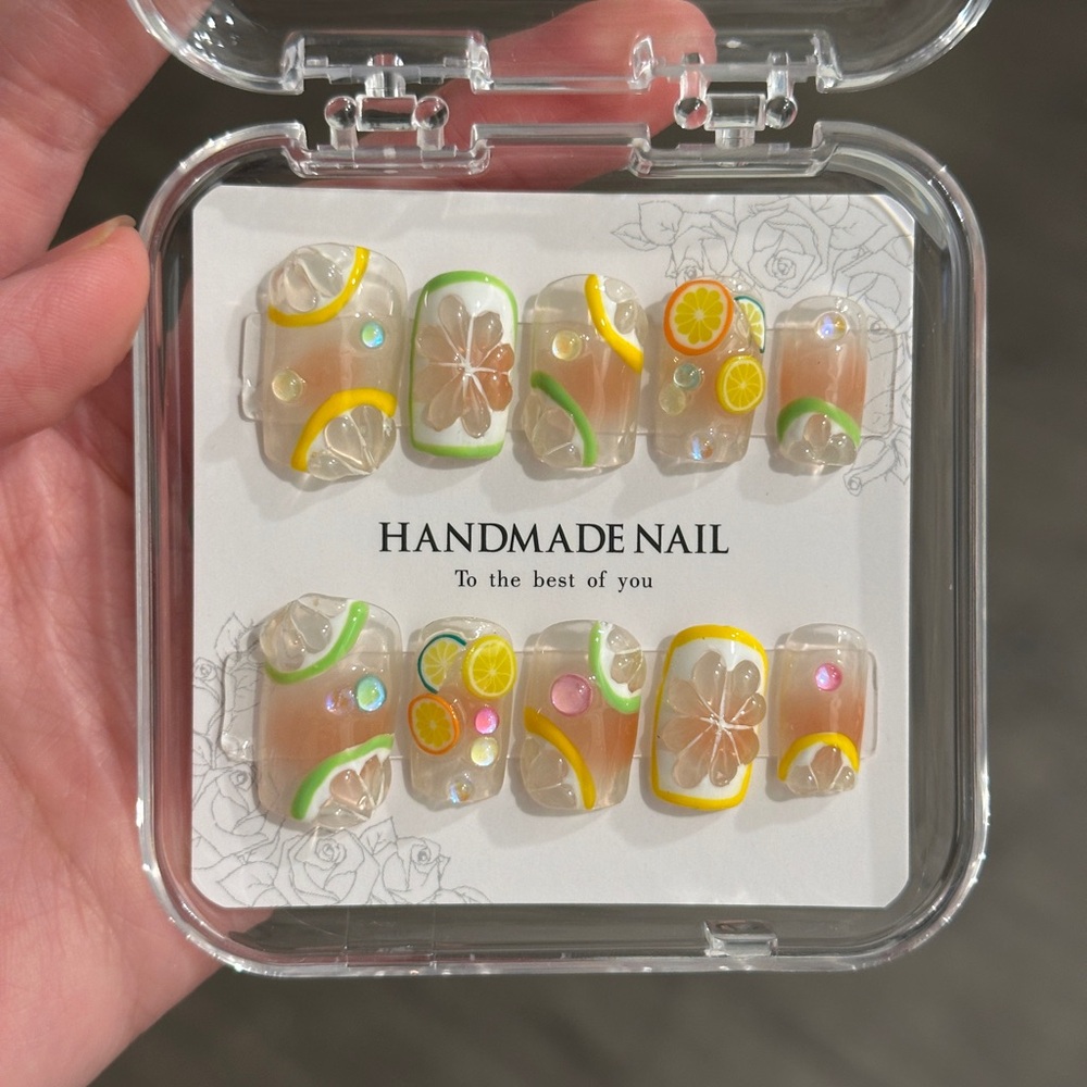 Colorful Fruit Design Press-On Nails